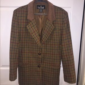 Mens Vintage 70s houndstooth coat
